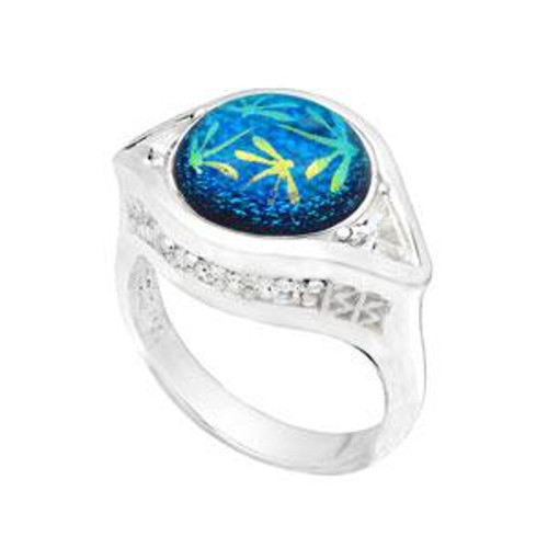 Size 8 Crystal Filigree Ring - KR016 Kameleon Jewelry