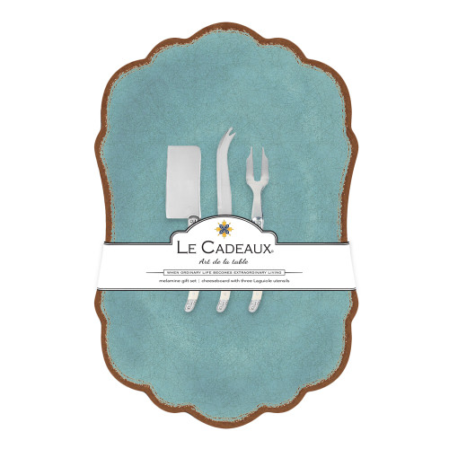 Antiqua Turquoise Large Cheeseboard by Le Cadeaux - Special Order