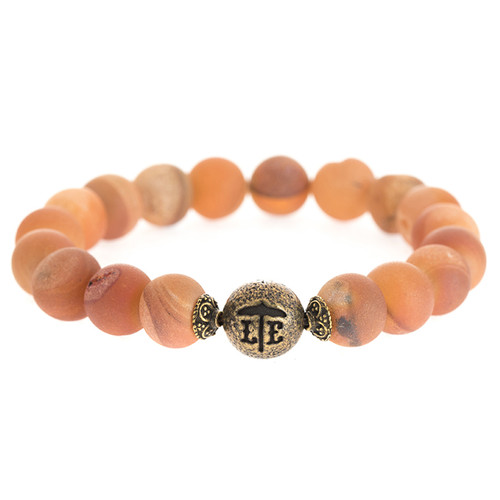 Matte Sunstone Beaded Bracelet - Lenny & Eva