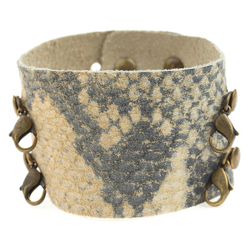 Faded Cobra Wide Cuff - Brass Finish  - Lenny & Eva