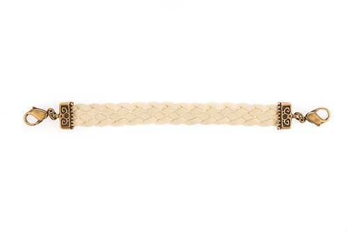 Eggshell Leather Link - Lenny & Eva