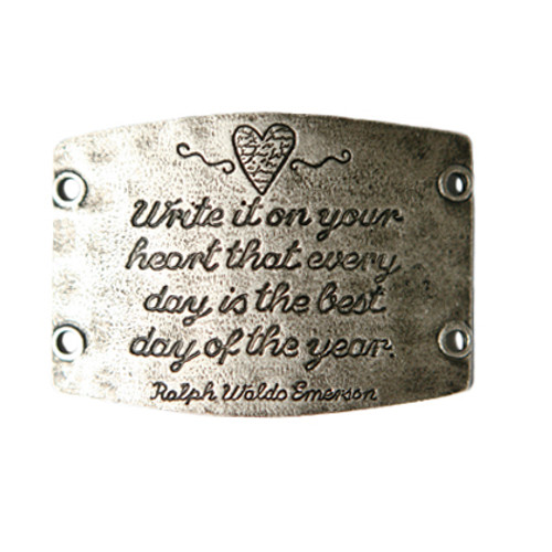 Write it on Your Heart - Large Silver Sentiment - Lenny & Eva