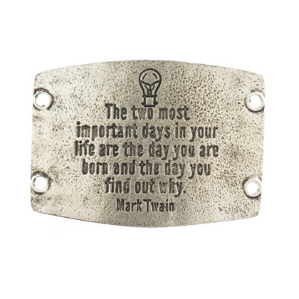 The Two Most Important Days - Large Silver Sentiment - Lenny & Eva