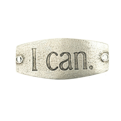 I Can - Small Silver Sentiment - Lenny & Eva