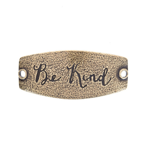 Be Kind Small Brass Sentiment - Lenny & Eva