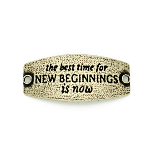 The Best Time For New Beginnings is Now Small Sentiment - Brass - Lenny & Eva