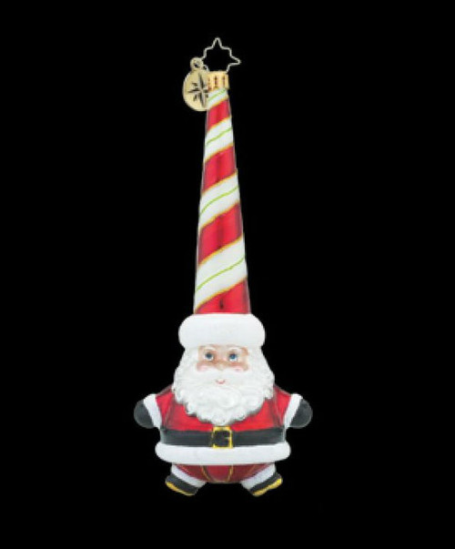 Tall Top Hat Santa Ornament by Christopher Radko