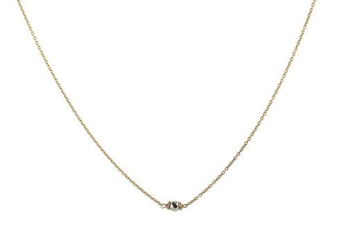 Trousseau 18 Inch Black Diamond Brass Necklace - Lenny & Eva