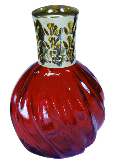 Swirl Ruby Red Fragrance Lamp by Isabella
