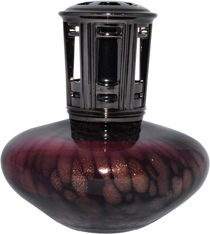 Black Amethyst Gold Saucer Fragrance Lamp by Isabella