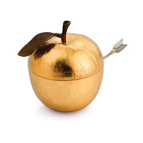 Apple Honey Pot - Gold by Michael Aram