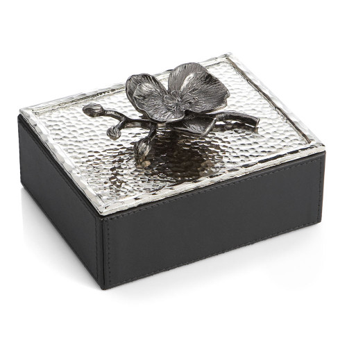 Black Orchid Mini Jewelry Box by Michael Aram