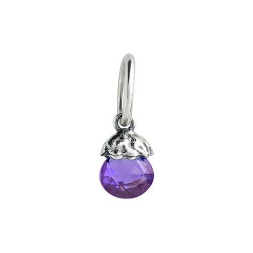 Tiny Light Birthstone Charm - February by Waxing Poetic