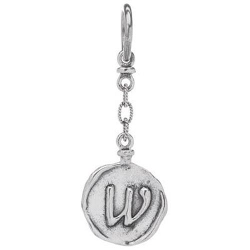 Letter "W" Herald Insignia Charm by Waxing Poetic