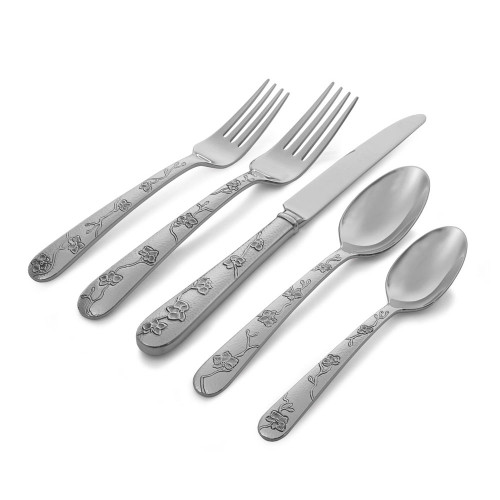 Black Orchid 5-Piece Flatware Set by Michael Aram