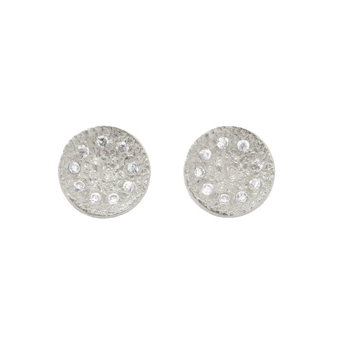 Mini Nelly Pod Studs - Silver White - Melinda Maria