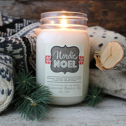 Nordic Noel 13 oz. Ltd. Edition Holiday Mason Jar by Milkhouse Candle Creamery