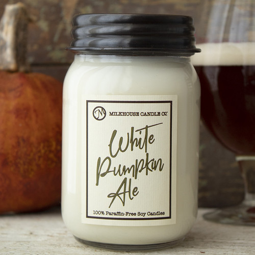 White Pumpkin Ale 13 oz. Ltd. Edition Mason Jar Candle by Milkhouse Candle Creamery