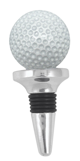 White Golf Ball Bottle Stopper by Mariposa