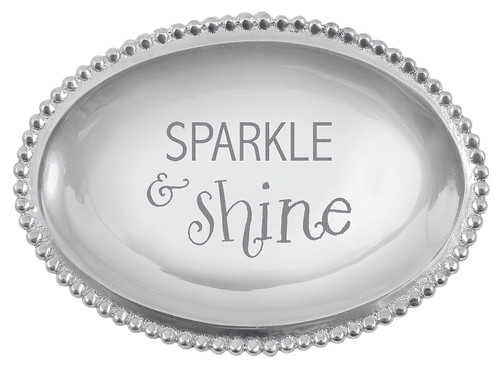 "Sparkle & Shine" Small Oval Tray by Mariposa