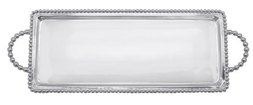 Beaded Long Rectangular Tray by Mariposa