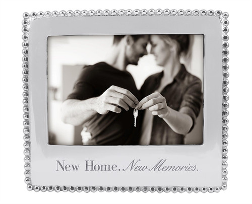 "New Home. New Memories." Beaded 5x7 Statement Frame by Mariposa - Special Order