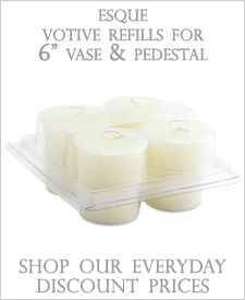 Esque Votive Refills for 6" Polished Vase and Pedestal