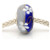 Pansy Stripe Glass Bead