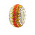 Orange Stripe Pave Bead