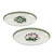 Botanic Garden Set of 2 Cyclamen & Rhododendron Motif Oval Dishes by Portmeirion