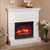 Heritage Corner Electric-White-Fireplace by Real Flame