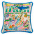 Emerald Coast Hand-Embroidered Pillow by Catstudio