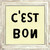 24" x 24" C'est Bon Art Print With White Wash Frame by Sugarboo Designs