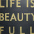 24" x 24" Black Life Is Beauty Full Antiqued Sign by Sugarboo Designs