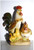 Resin Rooster and Hen Figurine with Chicks