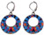 Splash of Blue Circle Earrings - Viva Beads