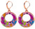 Splash of Pink Circle Earrings - Viva Beads