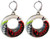 Splash of Black & White Circle Earrings - Viva Beads