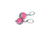 Pink Paradise Chunky Silver Ball Earring