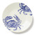 Vietri Costiera Blue Crab Dinner Plate