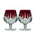 Lismore Red Brandy Pair by Waterford - Special Order