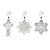 Waterford Closeouts: Set of 3 - 2017 Mini Crystal Ornaments by Waterford