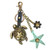 Turtle & Starfish Charming Key Chain by Chala