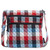 Patriotic Plaid Triple Zip Hipster Crossbody Bag