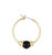 Perola Small Hoop Gold Earring - Onyx