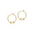 Ocean Images Collection Single Pearl Small Hoop Earrings - Gold