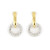 Diamante Circle Post Earrings - Gold