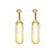 Diamante Large Link Post Earrings - Gold