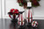 Set of 2 Red & White Glittered Santa Belt Candleholders