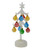 LED lighted 10-Inch Blown Glass Tree with removable Snowflake Ornaments